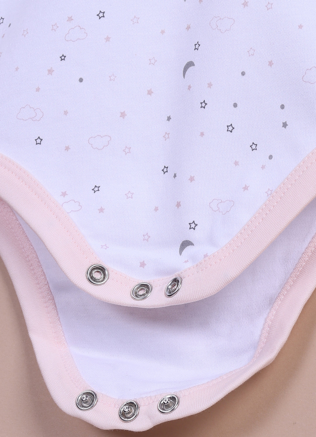 Le Pur Biocool Cotton Baby Girl All-In-One Set – Bodysuit, Sleepsuit & Cap (Peach) - LE PUR!